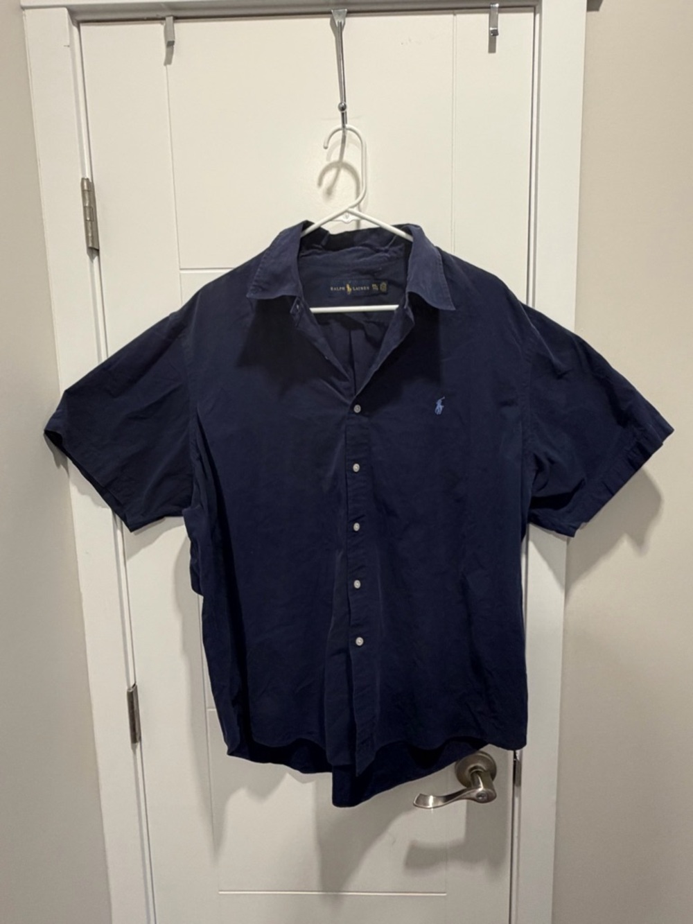 Ralph Lauren Navy Short-Sleeve Button-Down Shirt